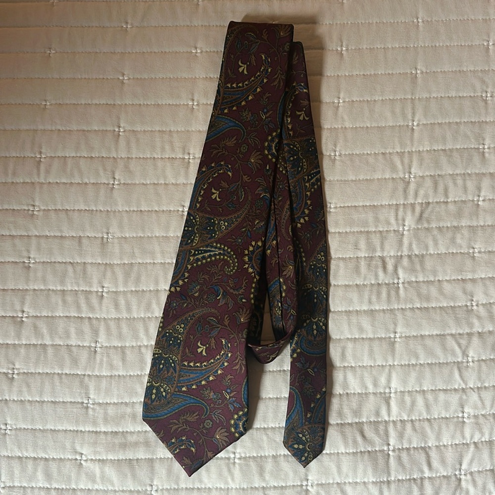 Vintage Neiman-Marcus Silk Hand Sewn Tie‎ JFK JR style